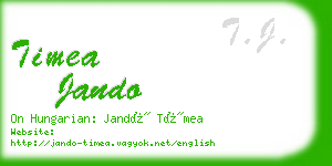 timea jando business card